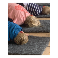 wool yoga mats in use in soulands studio during wool month