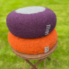 pure wool cushions from soul nature foxglove and burnt orange