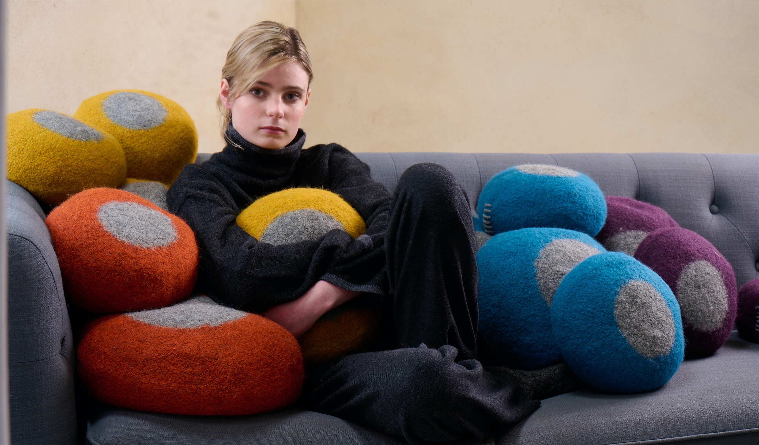 British Wool cushions in a variety of colours from soul nature